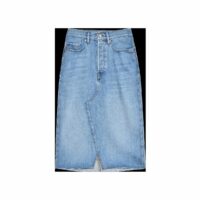 Jupe droite en jean mi-longue JERY DENIM Bleu Jean REIKO