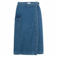 Jupe portefeuille denim longue Bleu Stone LA REDOUTE COLLECTIONS