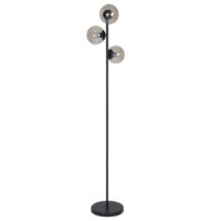 Lampadaire 3 globes en verre et métal noir H168 Maisons du Monde