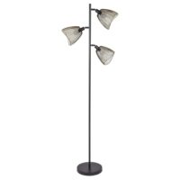 Lampadaire 3 spots en métal noir et doré H165 Maisons du Monde