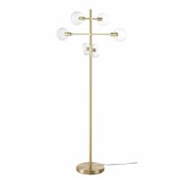 Lampadaire 6 globes en verre et métal doré H160 Maisons du Monde