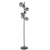 Lampadaire 7 globes en verre fumé et métal noir H155 Maisons du Monde