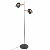 Lampadaire double en métal noir H152 Maisons du Monde