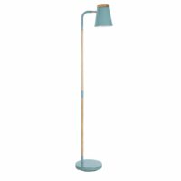 Lampadaire en hévéa et métal vert H140 Maisons du Monde