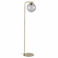 Lampadaire en métal doré globe en verre fumé H146 Maisons du Monde