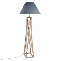 Lampadaire en terminalier et abat-jour bleu H164 Maisons du Monde