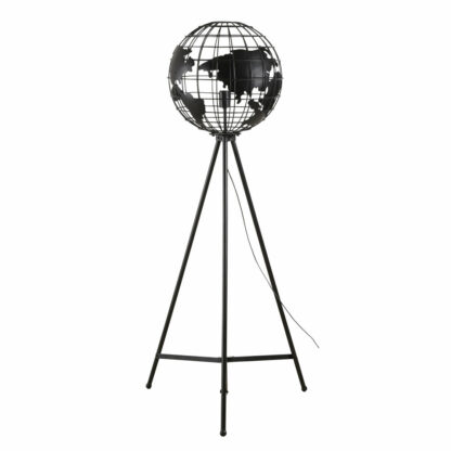 Lampadaire trépied globe terrestre filaire noir H150 Maisons du Monde
