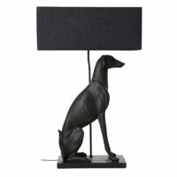 Lampe chien et abat-jour noirs Maisons du Monde