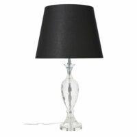 Lampe en cristal et abat-jour noir Maisons du Monde