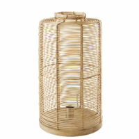 Lampe en rotin tressé et manguier Maisons du Monde