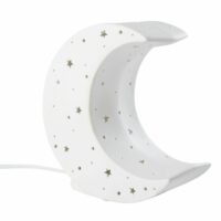 Lampe lune en porcelaine ajourée blanche Maisons du Monde