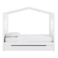 Lit cabane enfant 90x190 blanc Bucolique Maisons du Monde