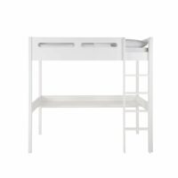 Lit mezzanine avec bureau 90 en pin blanc Galaxy Maisons du Monde