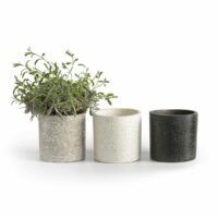 Lot 3 cache-pots en terrazzo BOHAM Blanc / Noir / Gris LA REDOUTE INTERIEURS