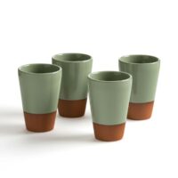 Lot 4 tasses TOBA Vert - Rose LA REDOUTE INTERIEURS