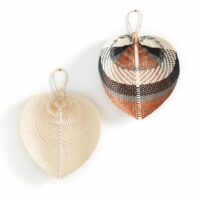 Lot de 2 éventails muraux bambou 35x35 cm Moya Naturel AM.PM