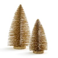 Lot de 2 sapins décoratifs de Noël