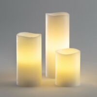 Lot de 3 bougies led