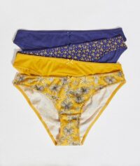 Lot de 4 culottes - JEANNE  - Jaune - Femme - Etam