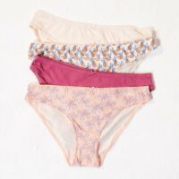 Lot de 4 slips imprimés - CLARA  - Bordeaux - Femme - Etam