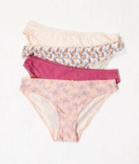 Lot de 4 slips imprimés - CLARA  - Bordeaux - Femme - Etam