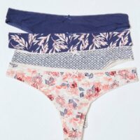 Lot de 4 tangas - ALICE  - Bleu - Femme - Etam