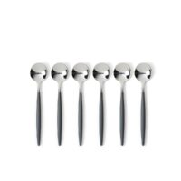 Lot de 6 cuillères à café inox Barbule Gris Inox AM.PM