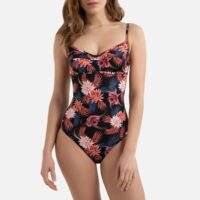 Maillot 1 pièce Rosalia Imprimé Fond Noir banana moon