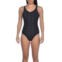 Maillot 1 pièce piscine Ariel Wing Noir Arena