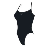 Maillot 1 pièce piscine Solid Turnback Noir Speedo