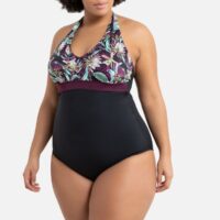 Maillot de bain 1 pièce amincissant imprimé fleurs Noir/Imprimé LA REDOUTE COLLECTIONS PLUS