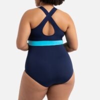 Maillot de bain 1 pièce amincissant piscine Bleu Marine LA REDOUTE COLLECTIONS PLUS