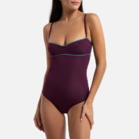 Maillot de bain 1 pièce bustier Violet LA REDOUTE COLLECTIONS