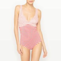 Maillot de bain 1 pièce de grossesse Rayé Marine/Blanc LA REDOUTE COLLECTIONS