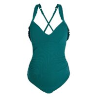 Maillot de bain 1 pièce de grossesse triangle Vert LA REDOUTE COLLECTIONS