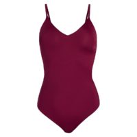 Maillot de bain 1 pièce fines bretelles Bordeaux LA REDOUTE COLLECTIONS