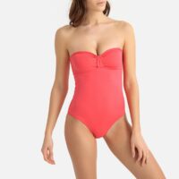 Maillot de bain 1 pièce forme bustier Corail LA REDOUTE COLLECTIONS