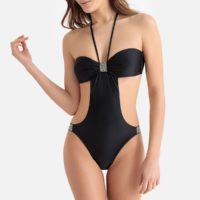 Maillot de bain 1 pièce forme trikini Noir LA REDOUTE COLLECTIONS