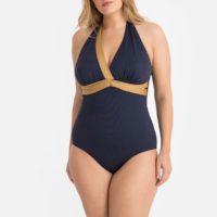 Maillot de bain 1 pièce gainant Noir/Blanc;Bleu Marine/Or LA REDOUTE COLLECTIONS PLUS