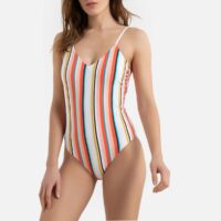 Maillot de bain 1 pièce imprimé à rayures Rayé Multicolore LA REDOUTE COLLECTIONS