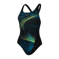 Maillot de bain 1 pièce piscine Noir/Bleu/Jaune Speedo