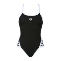 Maillot de bain 1 pièce piscine à bretelles Noir/Blanc Arena