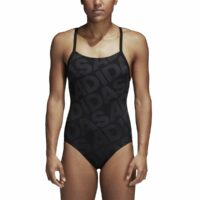 Maillot de bain 1 pièce piscine imprimé Noir adidas performance