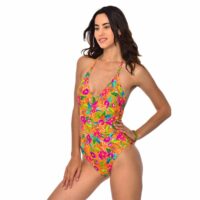 Maillot de bain 1 pièce triangle floral Killani Orange banana moon