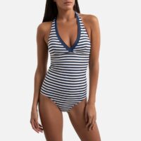 Maillot de bain 1 pièce triangle imprimé à rayures Imprimé Rayures LA REDOUTE COLLECTIONS