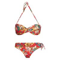 Maillot de bain 2 pièces Boro Merenda Imprimé Fond Rouge banana moon