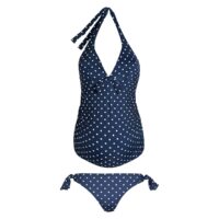 Maillot de bain 2 pièces de grossesse à pois Marine Pois Blanc LA REDOUTE COLLECTIONS