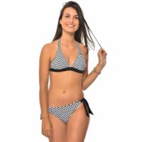 Maillot de bain 2 pièces triangle Jakeo Noir/Blanc B&M