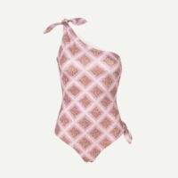 Maillot de bain imprimé one shoulder CARLIS Rose SAMSOE AND SAMSOE