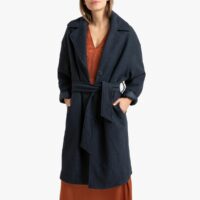 Manteau ample mi-long Rose Clair;Bleu Marine LA REDOUTE COLLECTIONS